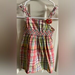 Gymboree Plaid Sundress with Floral Accent